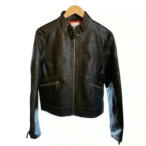 Calispia Faux Leather Jacket Dark Brown (pls. see measurements for size)